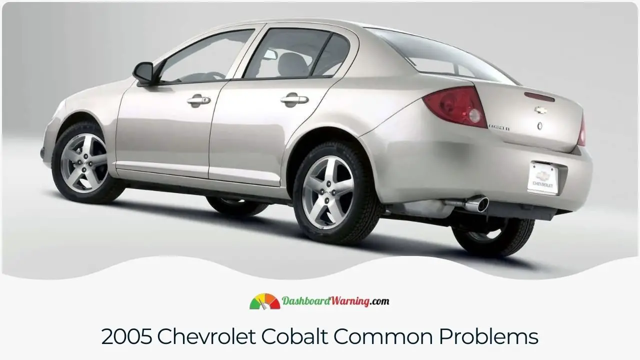 The 2005 Chevy Cobalt is known for ignition switch issues, power steering failures, and electrical problems.