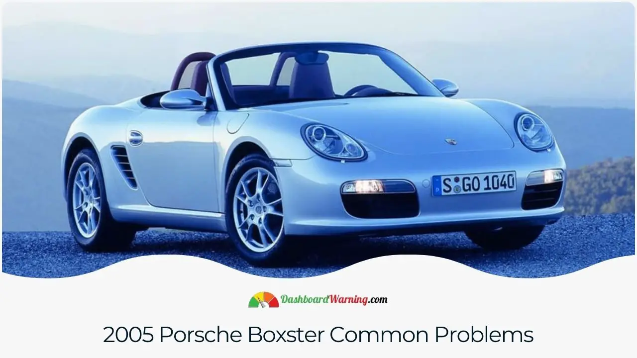 A rundown of typical problems in the 2005 Porsche Boxster, such as engine and cooling system issues.
