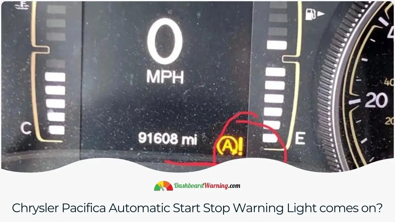 Common reasons why the auto start-stop warning light may illuminate in a Chrysler Pacifica.