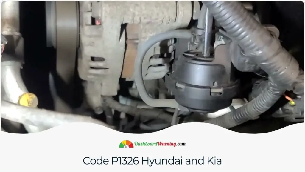 Describing the diagnostic trouble code P1326 specific to Hyundai and Kia vehicles.