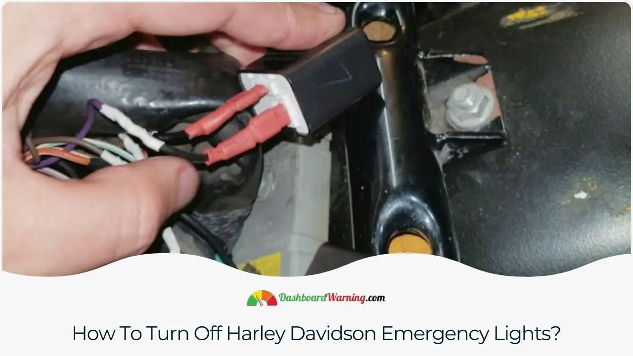A guide on deactivating the emergency lights on a Harley Davidson bike.