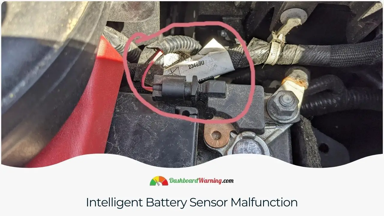 An issue in the Chrysler Pacifica where the sensor monitoring battery health malfunctions.