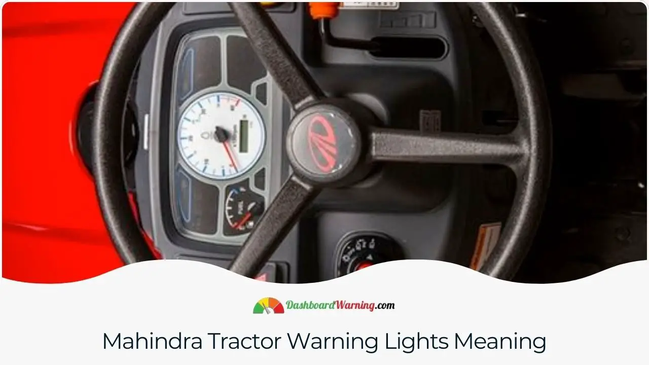 Mahindra Tractor Warning Lights Meaning