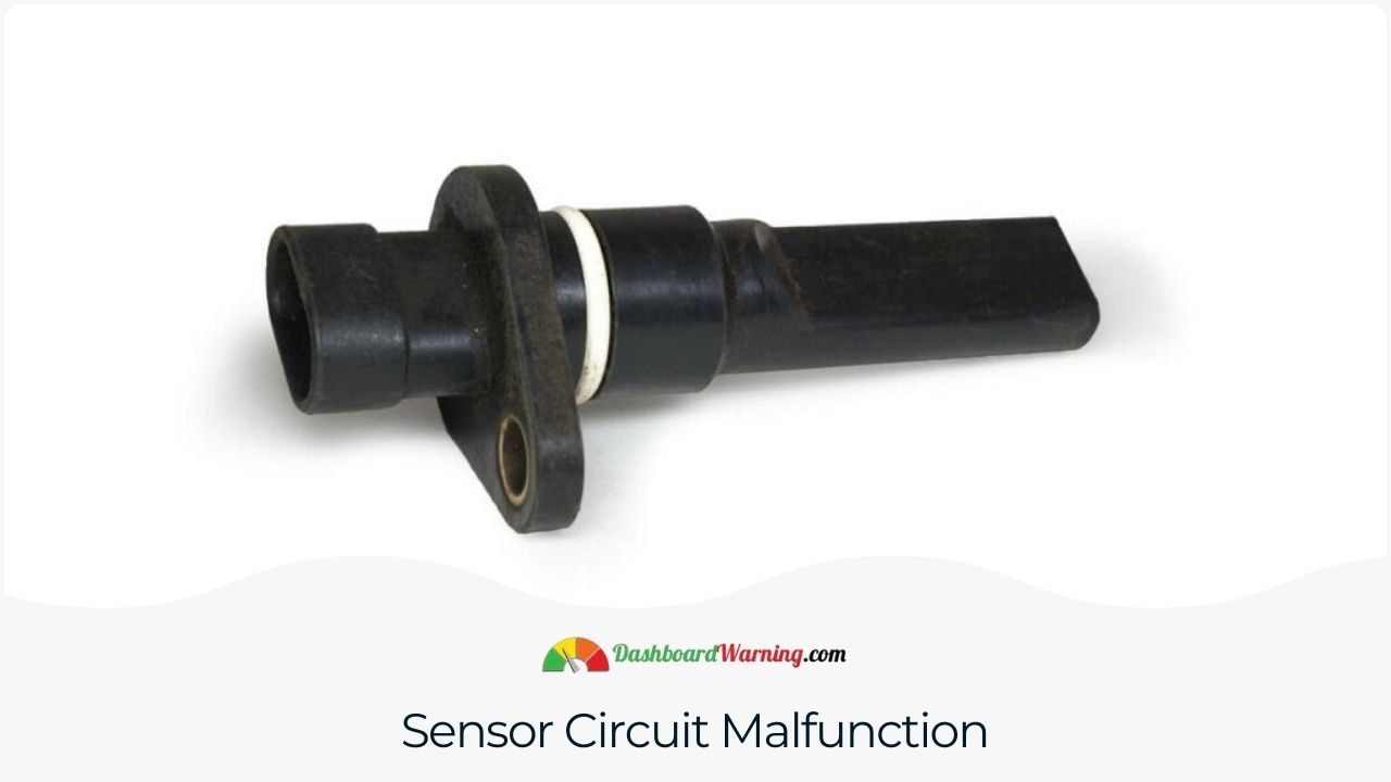 Discussing the implications and potential problems associated with a sensor circuit malfunction in vehicles.
