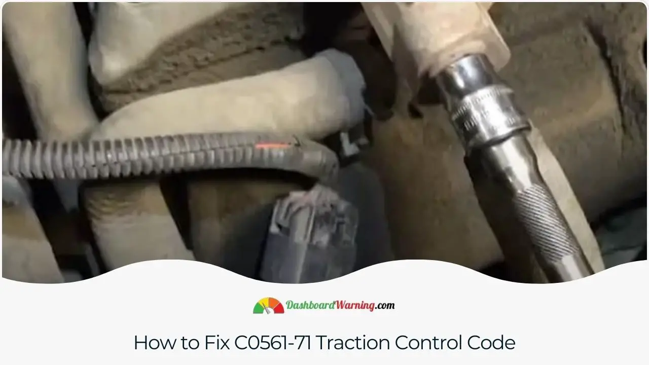 Steps and methods to resolve the C0561-71 traction control code issue.