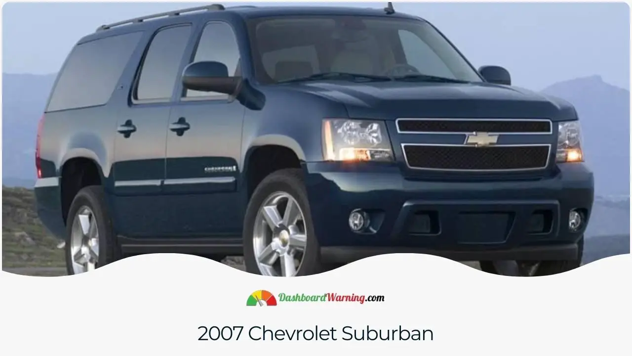 Overview of issues that make the 2007 Chevrolet Suburban a less reliable choice.
