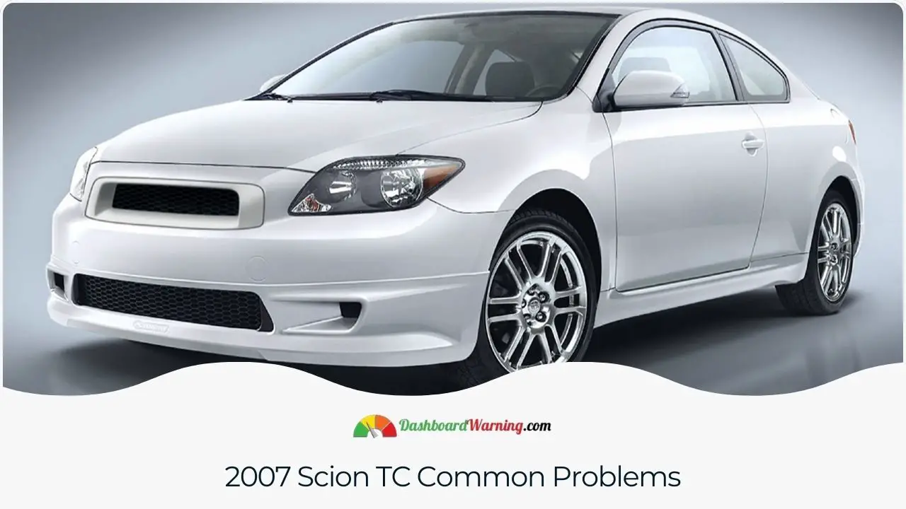 Description of common issues found in the 2007 Scion TC model.
