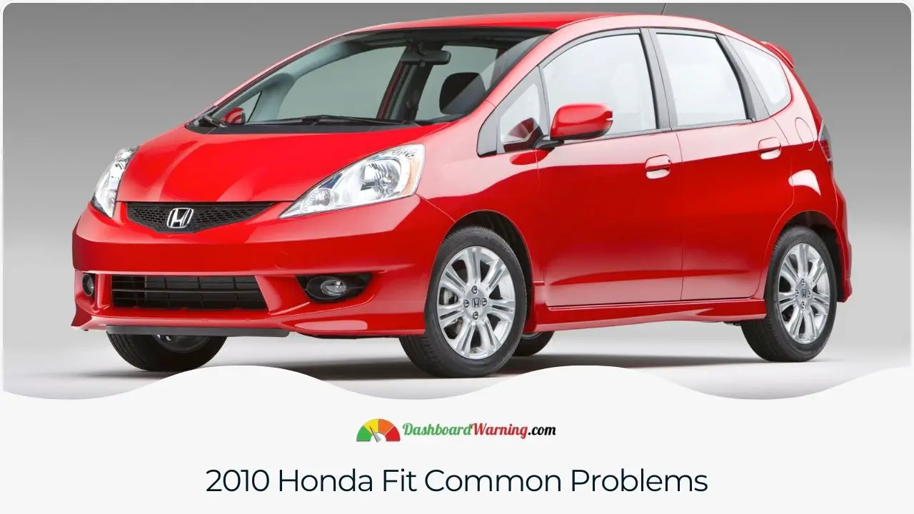 A rundown of frequent problems experienced with the 2010 Honda Fit model.