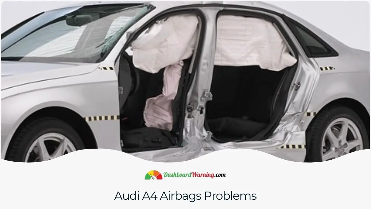 Details on airbag-related problems found in some Audi A4 vehicles.