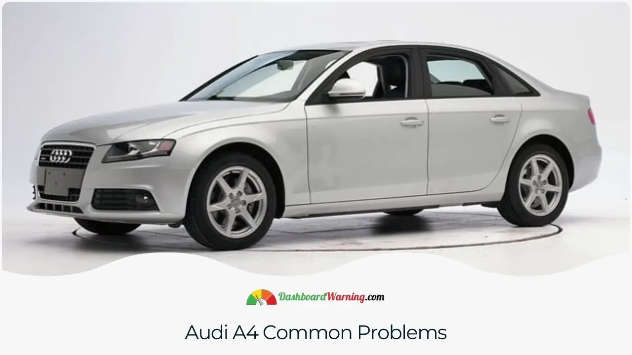 A synopsis of frequent issues encountered across various Audi A4 models.
