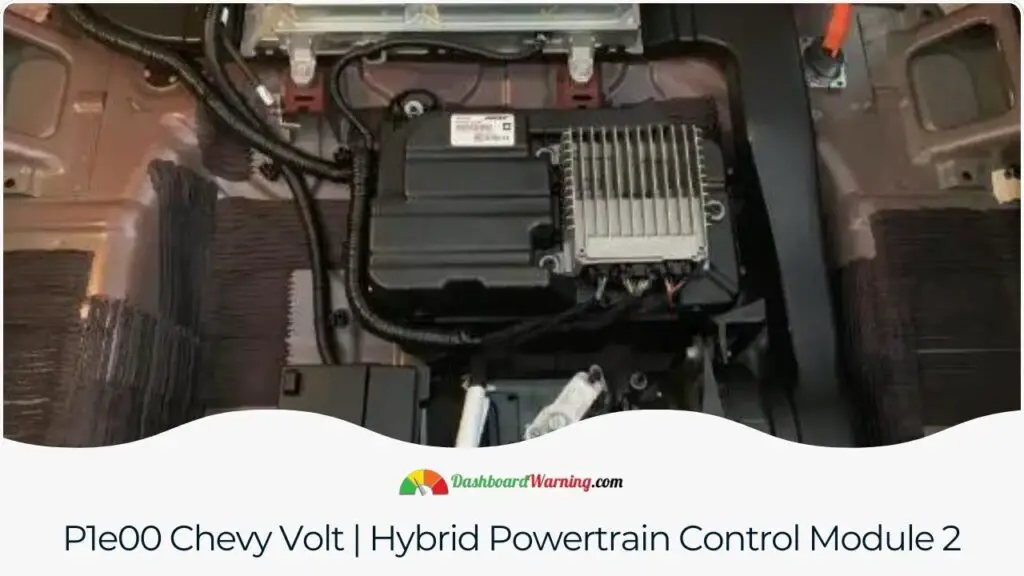 A critical component in the p1e00 Chevy Volt that orchestrates the functioning of its hybrid engine system.