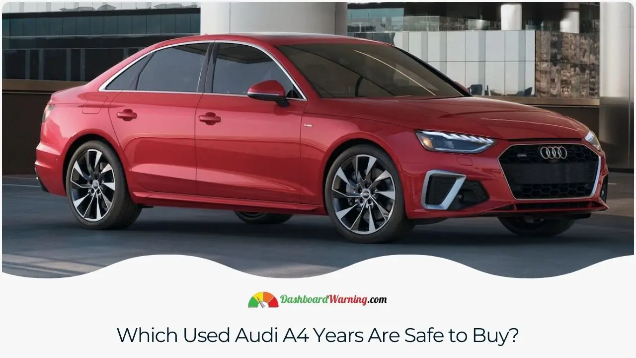 Guidance on selecting the most reliable used Audi A4 model years.