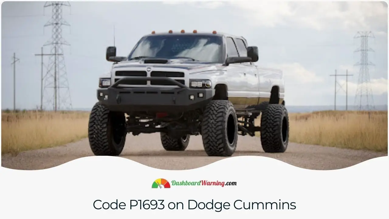 Overview of the diagnostic trouble code P1693 in Dodge Cummins engines.