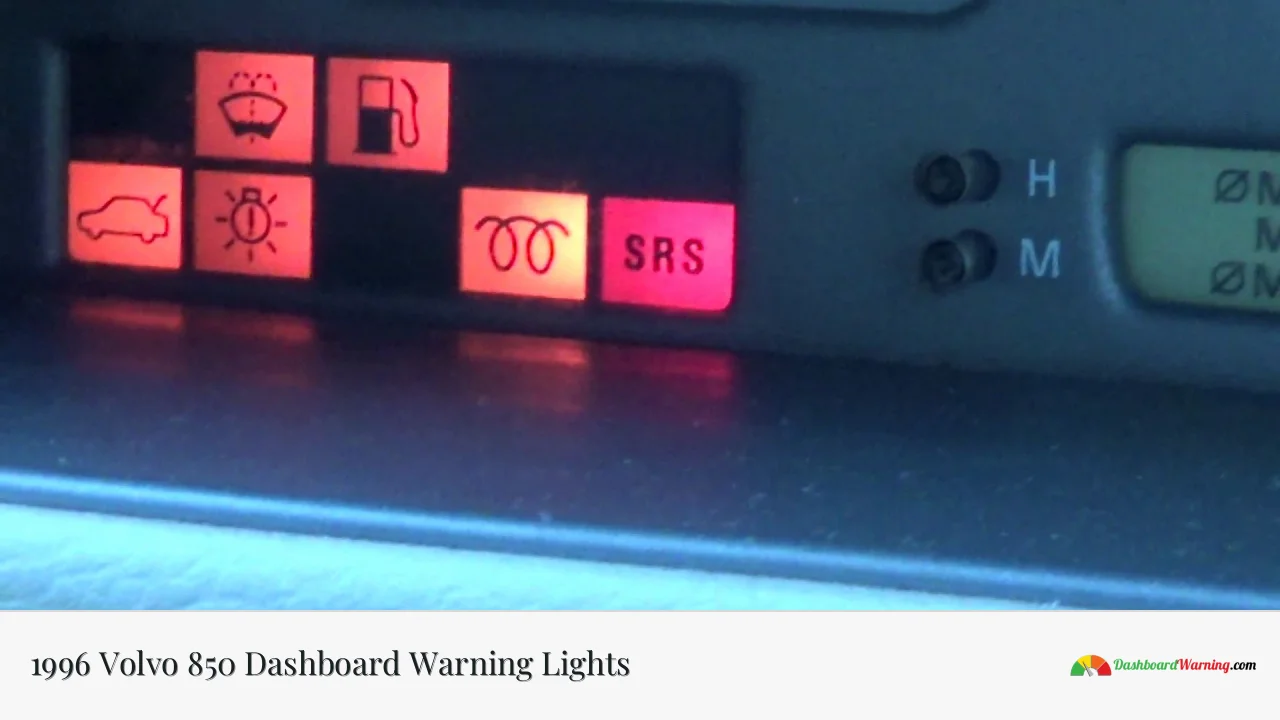 1996 Volvo 850 Dashboard Warning Lights