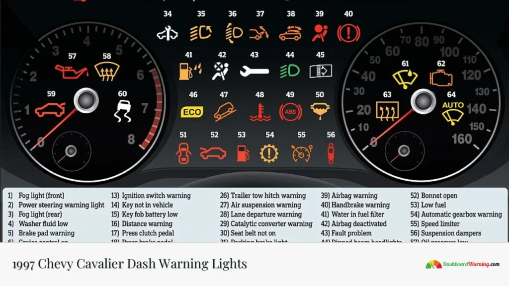 1997 Chevy Cavalier Dash Warning Lights