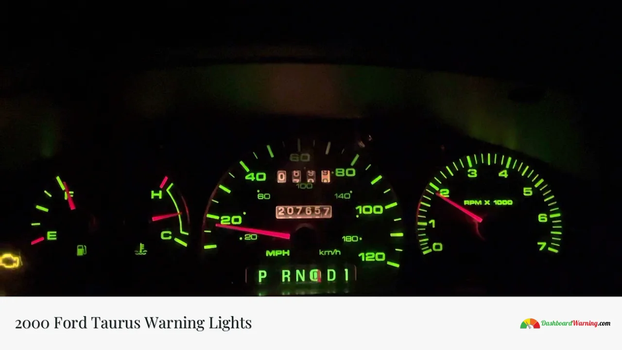 2000 Ford Taurus Warning Lights