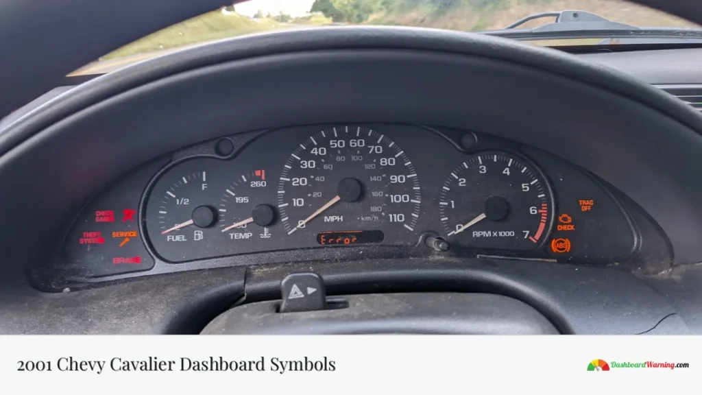 2001 Chevy Cavalier Dashboard Symbols