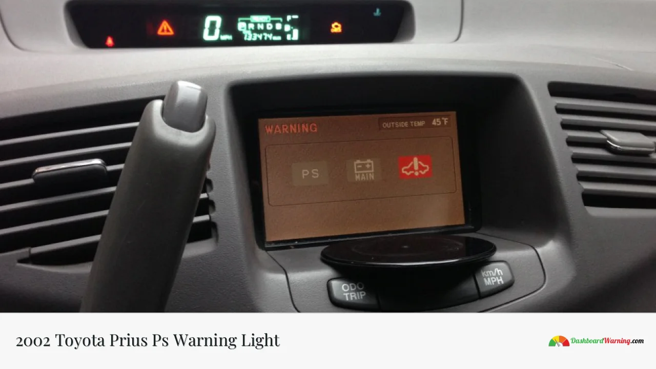 2002 Toyota Prius Ps Warning Light