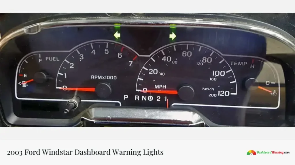 2003 Ford Windstar Dashboard Warning Lights