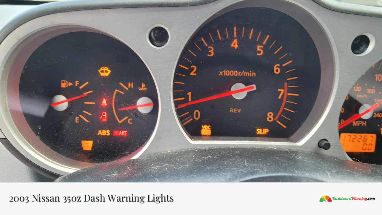 2003 Nissan 350z Dash Warning Lights