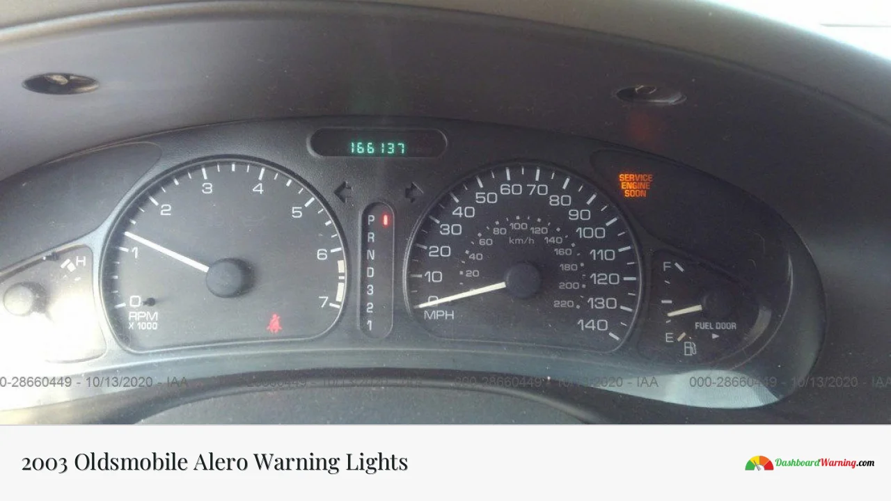 2003 Oldsmobile Alero Warning Lights