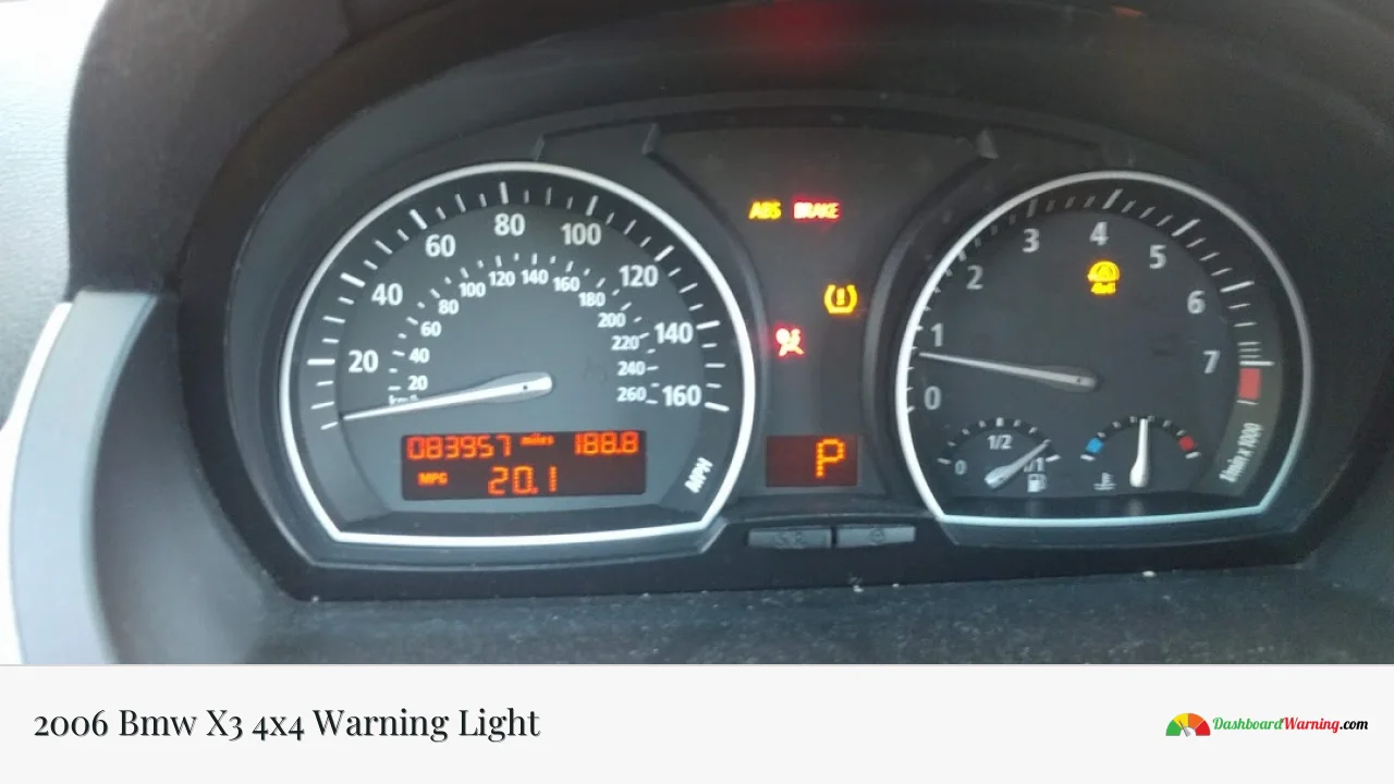 2006 Bmw X3 4x4 Warning Light