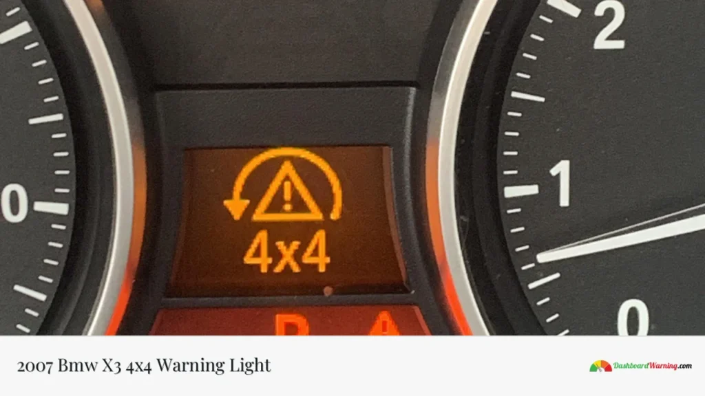 2007 Bmw X3 4x4 Warning Light