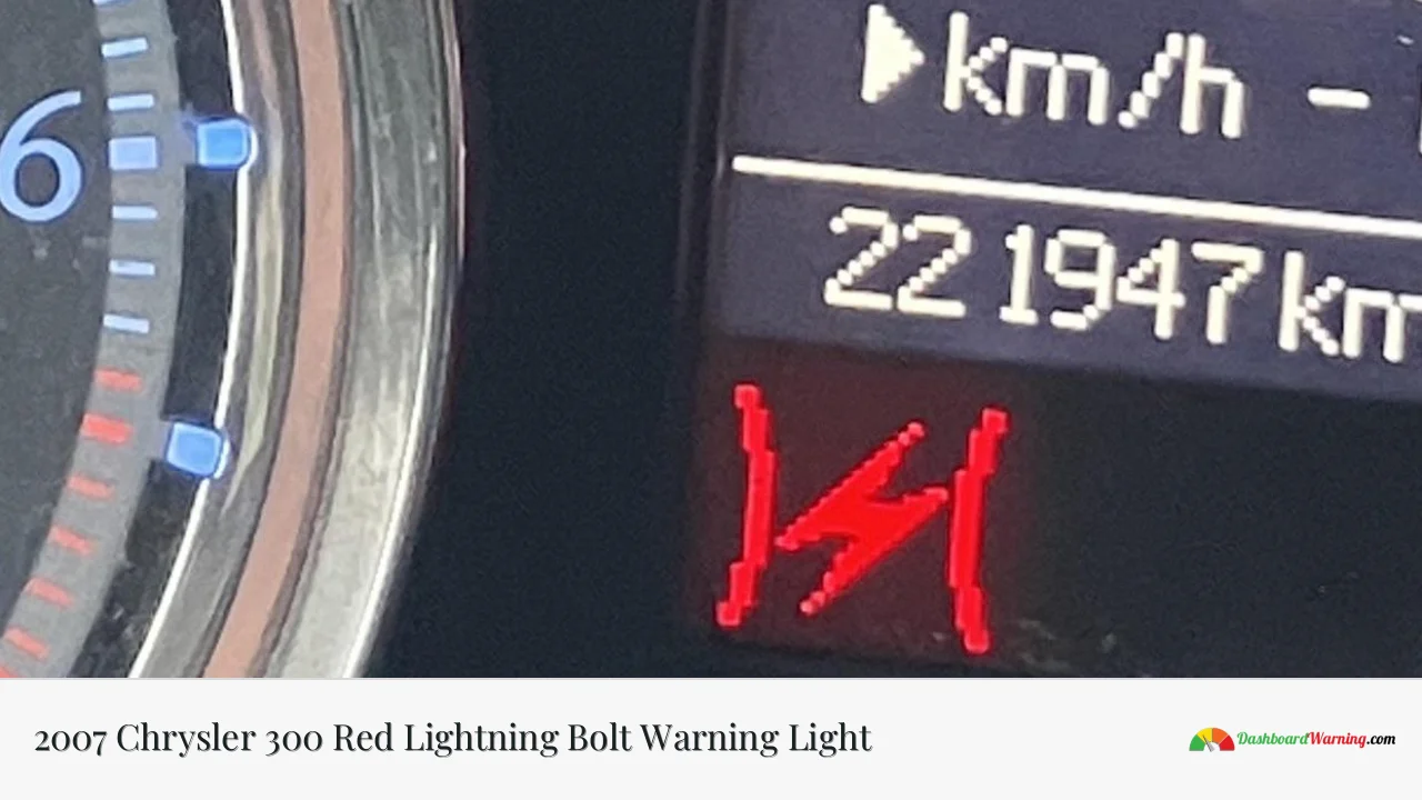 2007 Chrysler 300 Red Lightning Bolt Warning Light