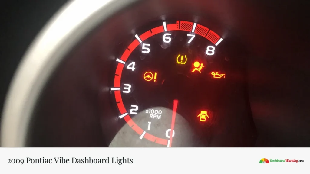 2009 Pontiac Vibe Dashboard Lights