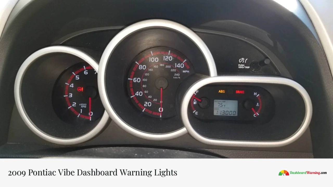 2009 Pontiac Vibe Dashboard Warning Lights