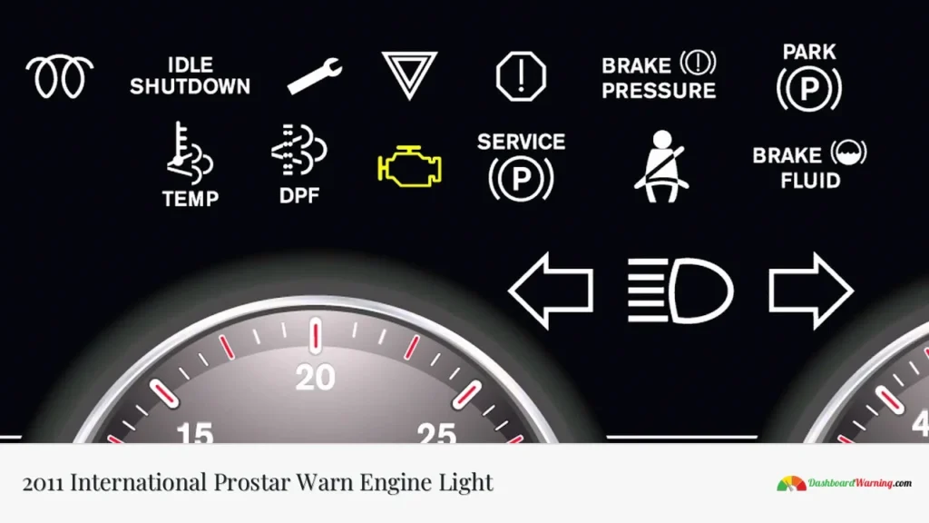 2011 International Prostar Warn Engine Light