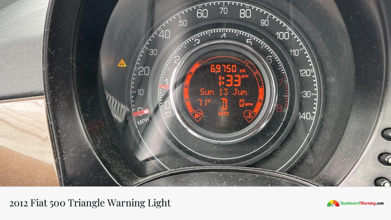 2012 Fiat 500 Triangle Warning Light