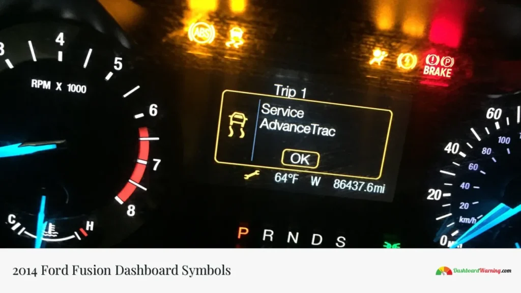 2014 Ford Fusion Dashboard Symbols