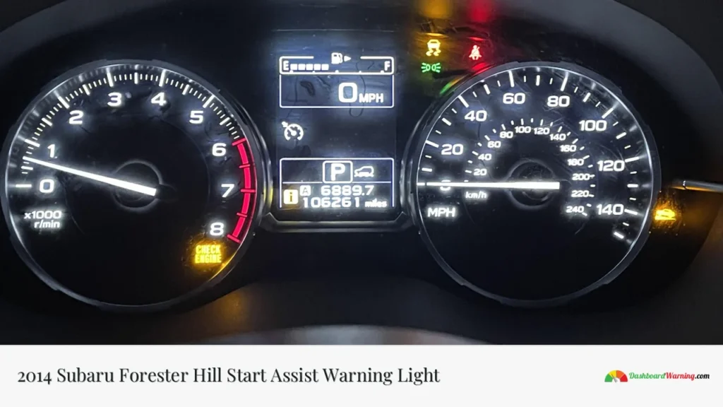 2014 Subaru Forester Hill Start Assist Warning Light