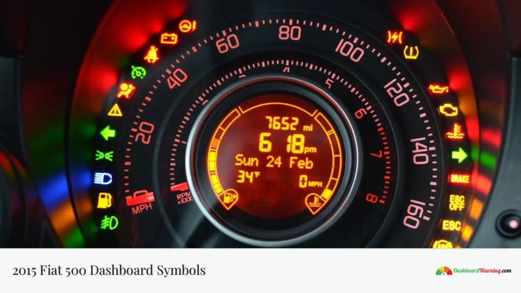 2015 Fiat 500 Dashboard Symbols