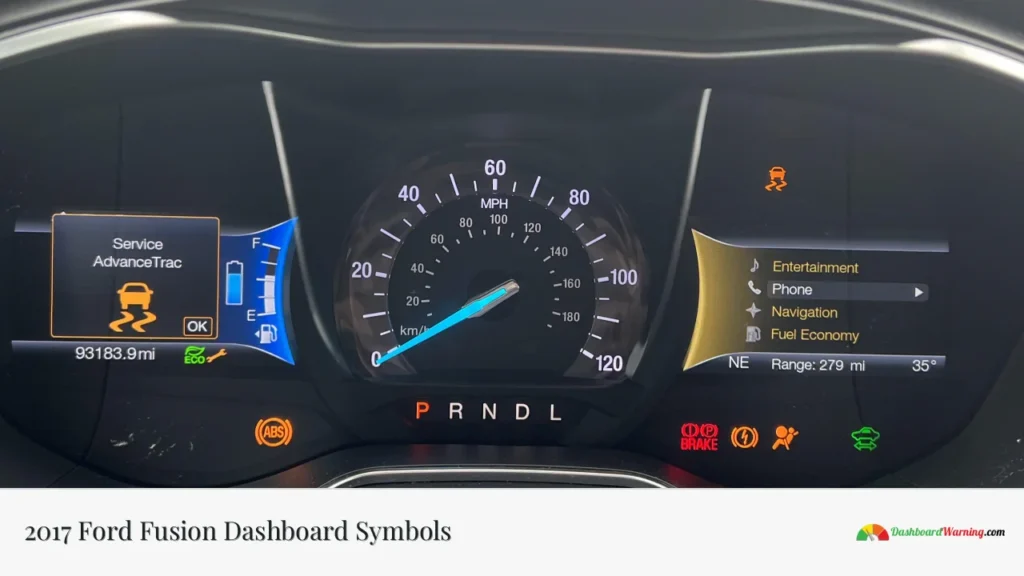 2017 Ford Fusion Dashboard Symbols