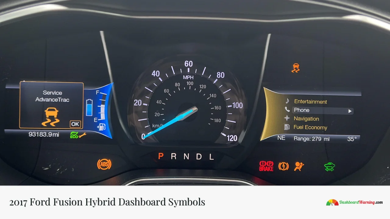 2017 Ford Fusion Hybrid Dashboard Symbols