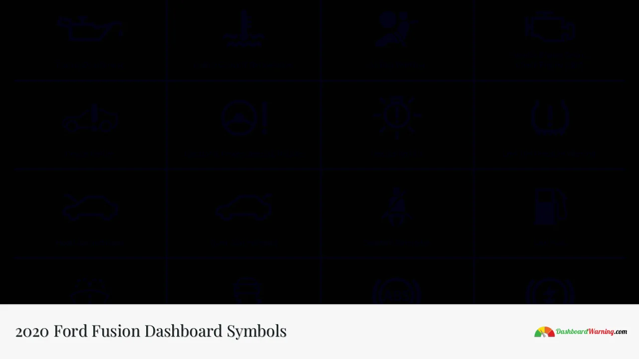 2020 Ford Fusion Dashboard Symbols