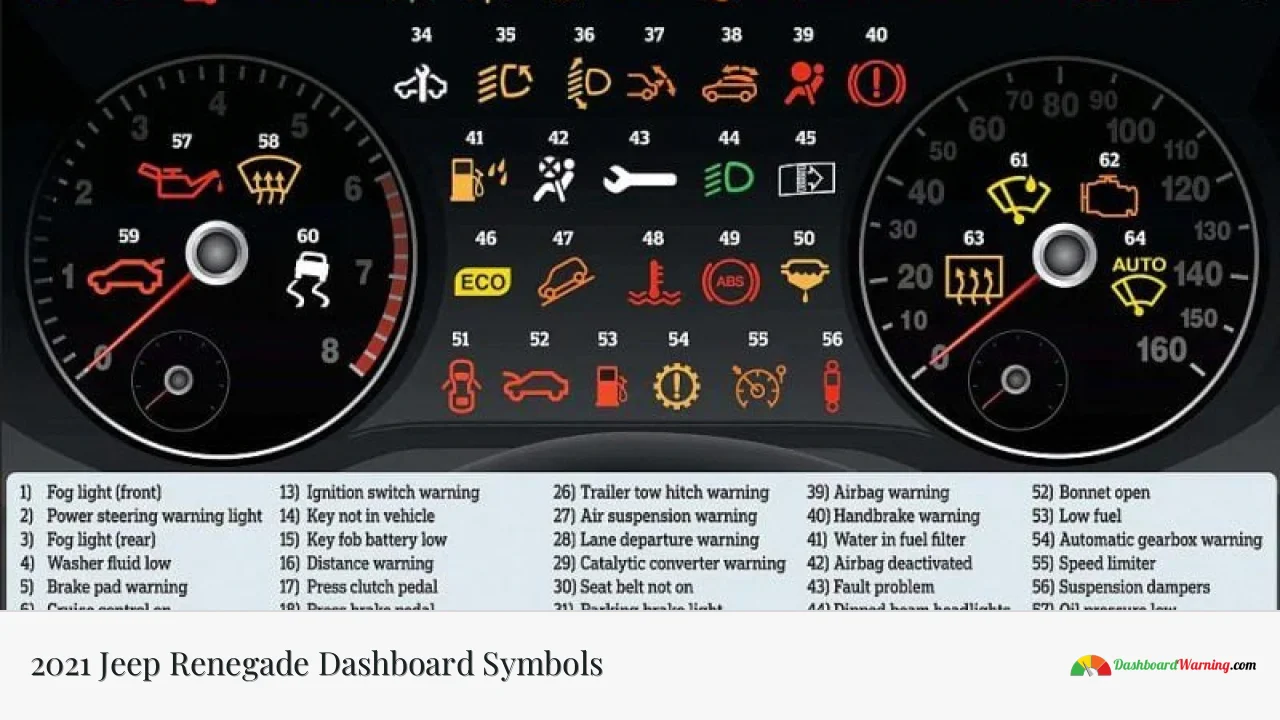 2021 Jeep Renegade Dashboard Symbols