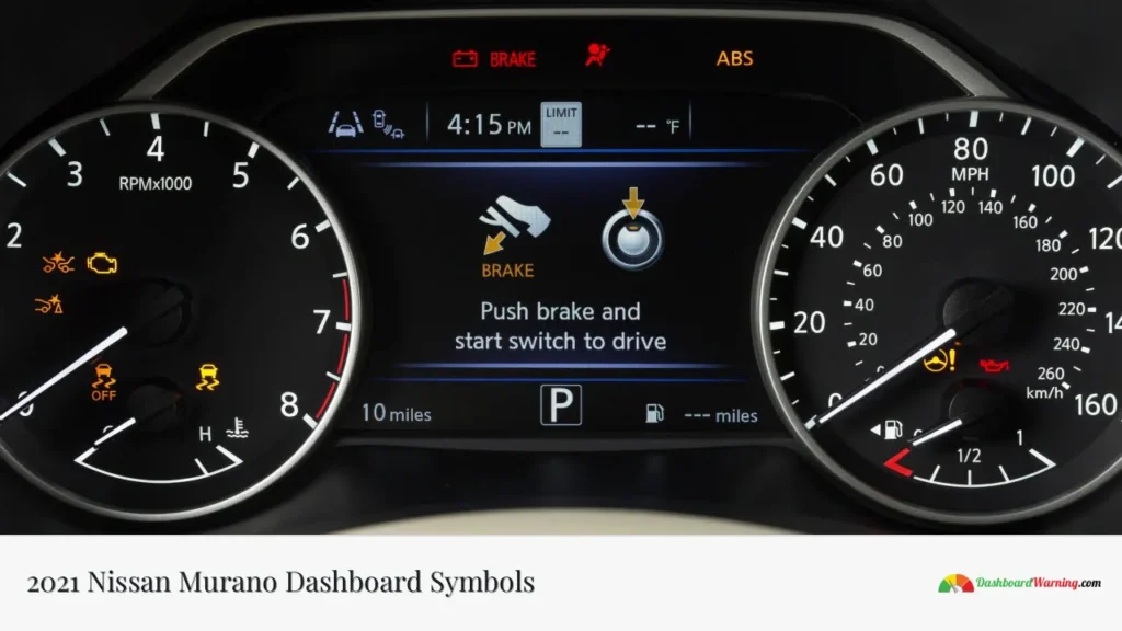 2021 Nissan Murano Dashboard Symbols