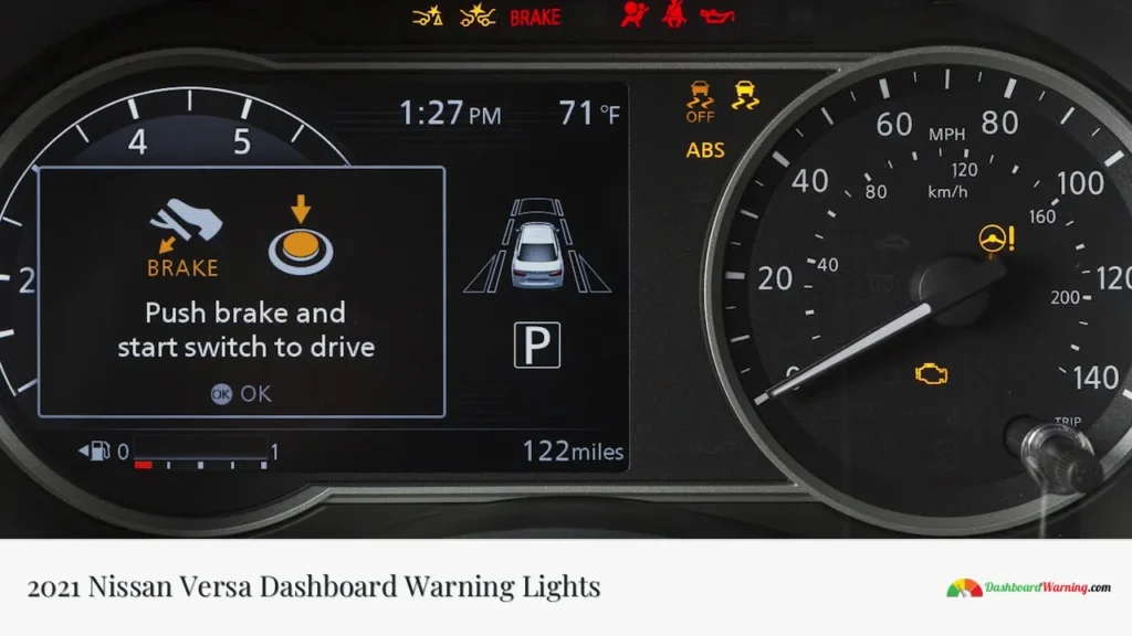 2021 Nissan Versa Dashboard Warning Lights