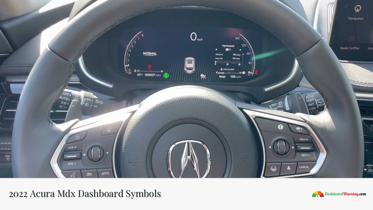 2022 Acura Mdx Dashboard Symbols