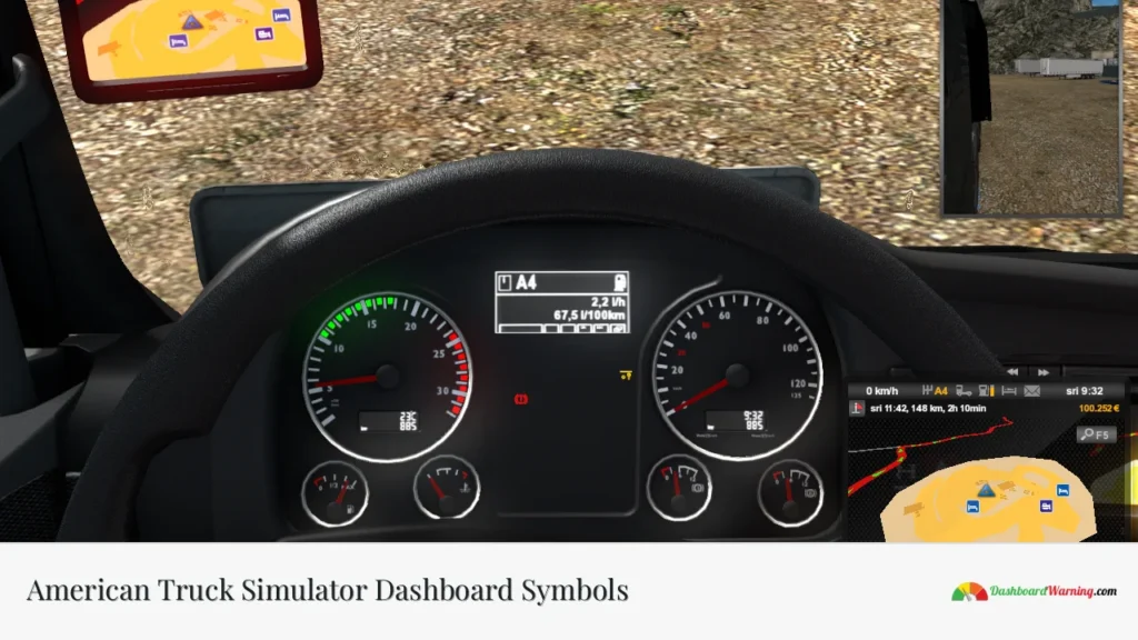 American Truck Simulator Dashboard Symbols