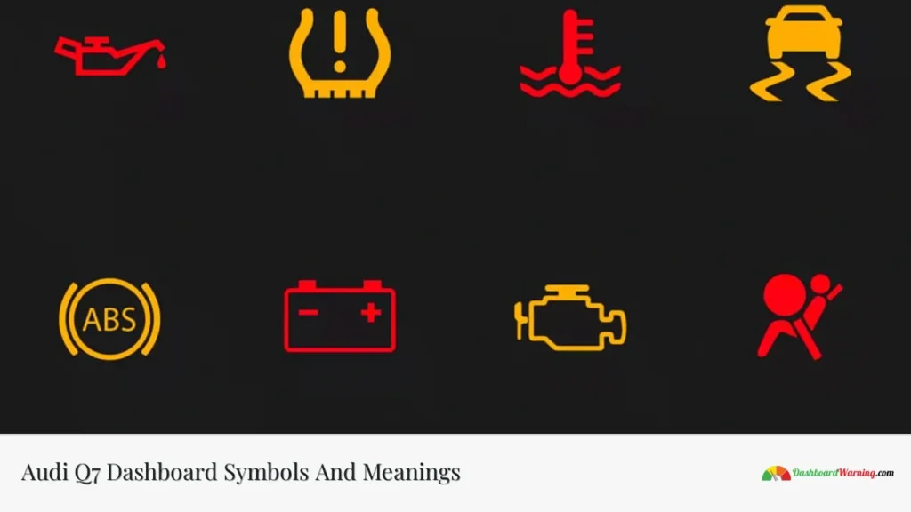 Audi Q7 Dashboard Symbols And Meanings