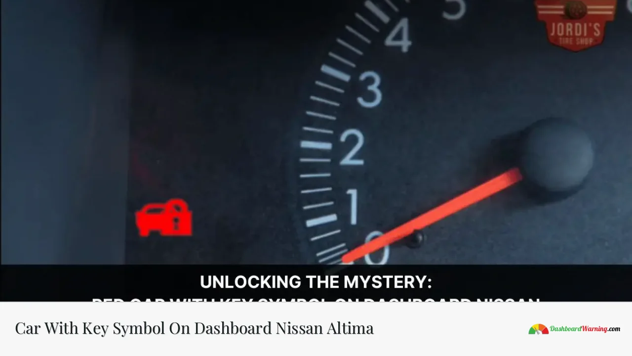 Car With Key Symbol On Dashboard Nissan Altima