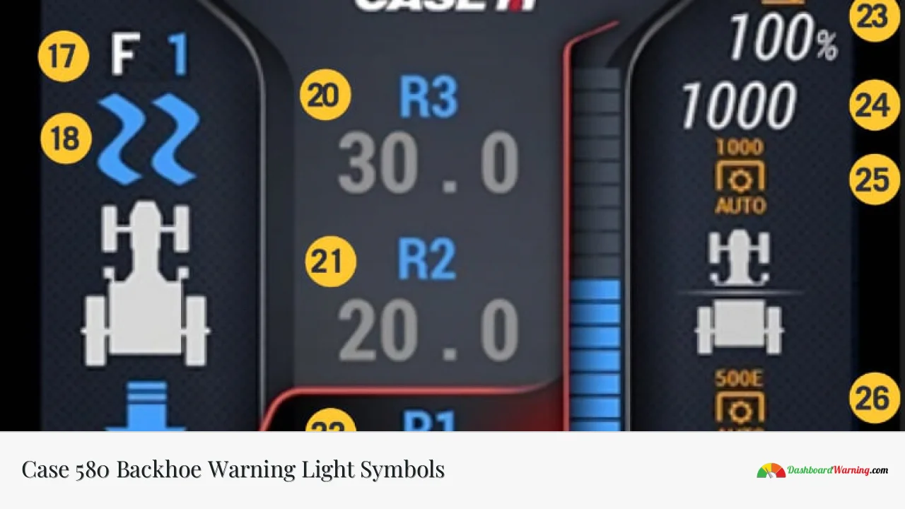 Case 580 Backhoe Warning Light Symbols