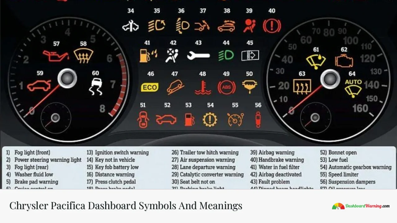 Chrysler Pacifica Dashboard Symbols And Meanings