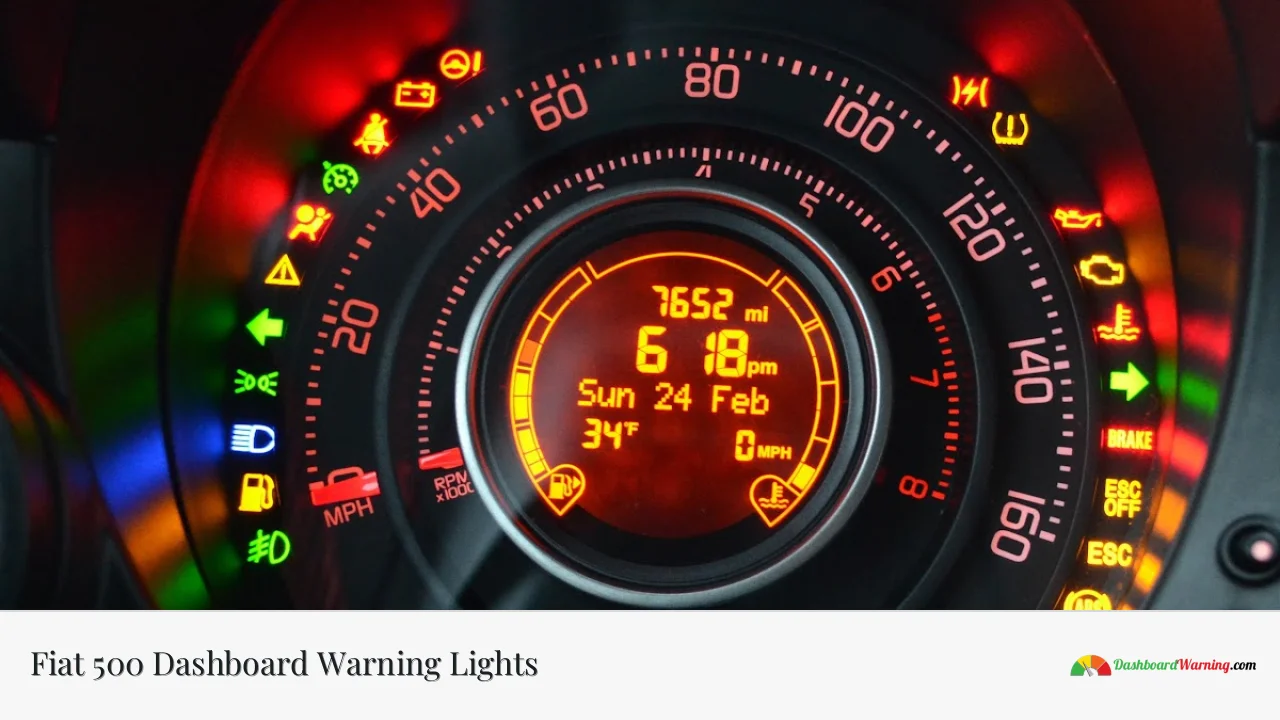 Fiat 500 Dashboard Warning Lights