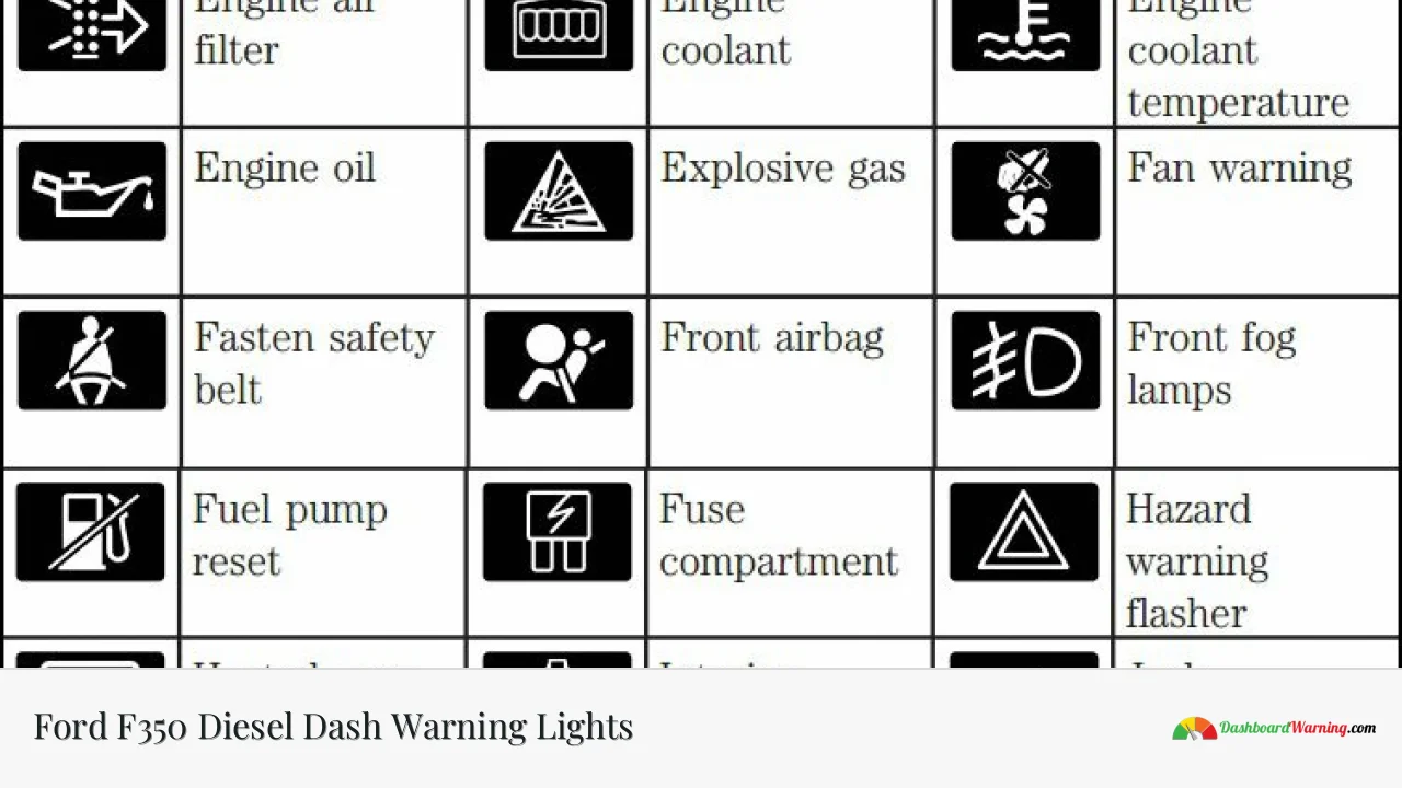 Ford F350 Diesel Dash Warning Lights