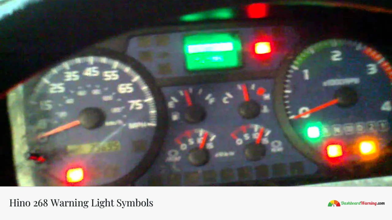 Hino 268 Warning Light Symbols